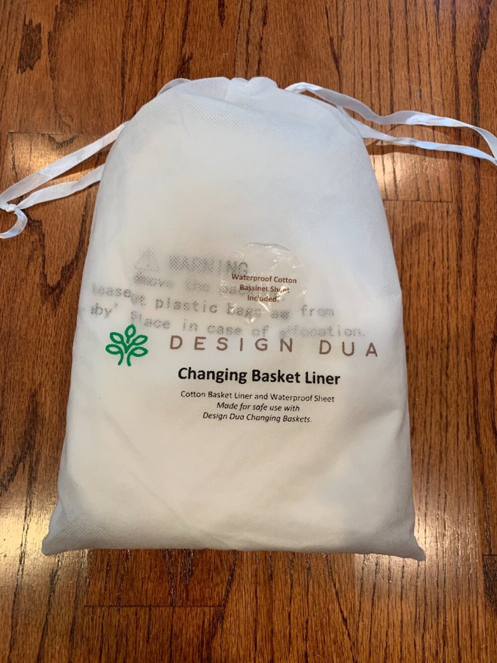 NWT Design Dua Changing Basket Liner & Sheet Set | White